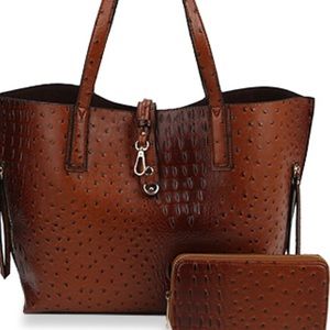 Ladies fashion handbag and wallet set